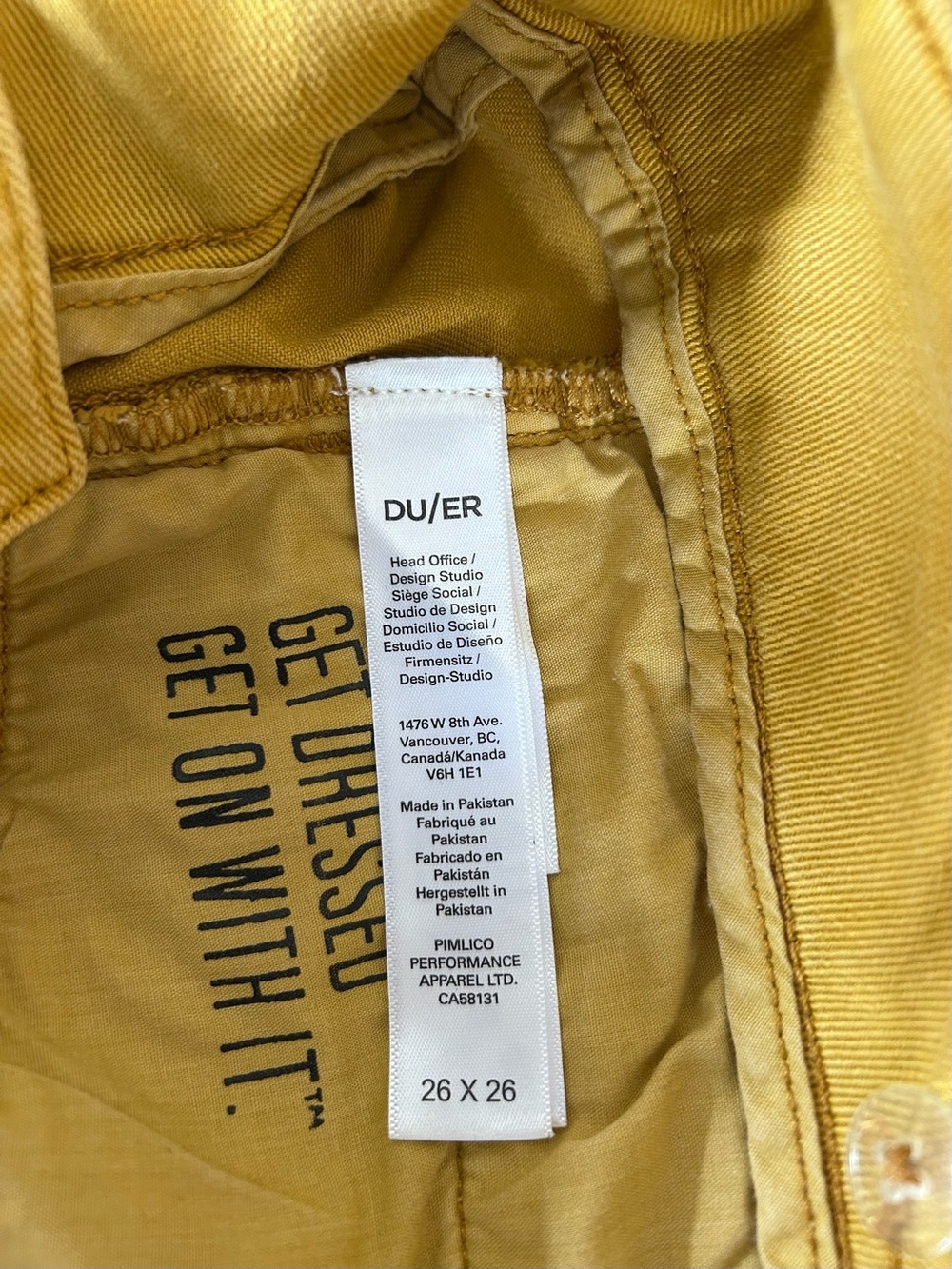 DU/ER LUXTWILL HIGH RISE TROUSER | Mustard | 26/26 - Picture 11 of 11